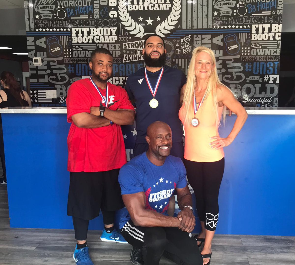 jordandarylking's tweet photo. Big shout out to @itz.simmons for the first place win! Travis & Misty in second and third! You all did a phenomenal job! #jordandarylking #fitness #motivation #fitbodybootcamp #springfbbc #fbbc #houston #springtx https://t.co/ZeQrhTLg5A