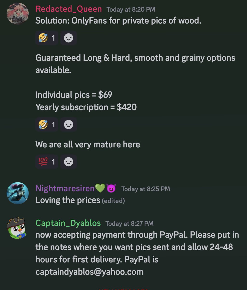 Welp gotta do something to make some money.....

<a href="/RedactedQueen/">Queen_Of_Redacted</a>