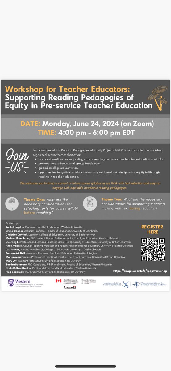 An interesting workshop being held on Monday!