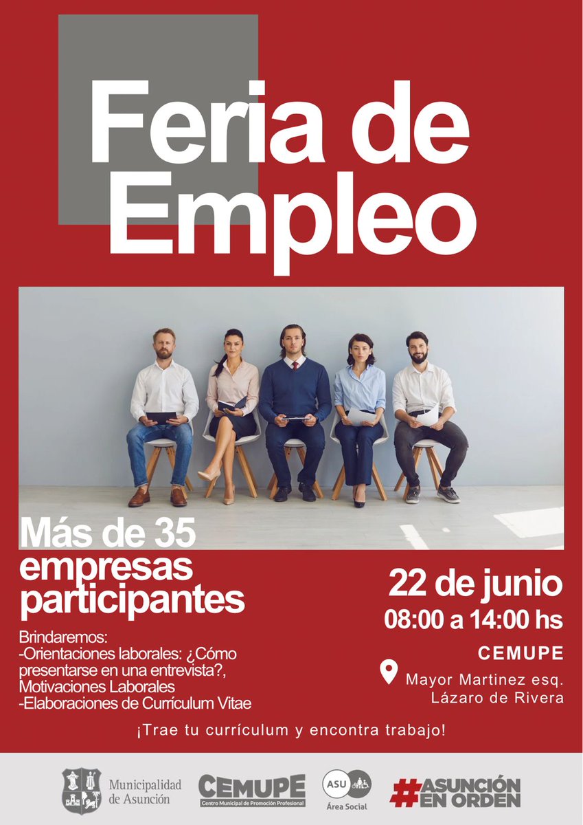 lacostasoy's tweet photo. ℹ️NFO. Este sábado, en elCentro Municipal de Promoción Empresarial, se realizará la feria de empleo. Además, se dará asistencia para la elaboración de curriculum y estrategias para la entrevista de trabajo. El Director de la dependencia municipal @CristhianCv1 dio a conocer la lista de empresas confirmadas.