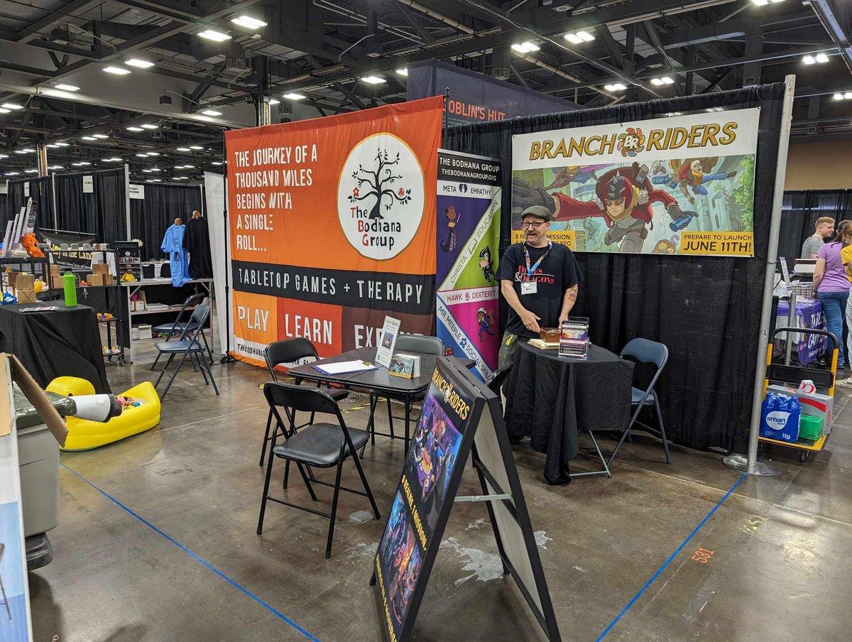 All week we will be at <a href="/originsgames/">Origins Game Fair</a> in Booth 531 - Fundraising - talking about therapeutic gaming and of course promoting our Kickstarter for Branch Riders - our narrative driven RPG!  Come, play and help fight the Blight! Check it out and back now! 
kickstarter.com/projects/tbgja…