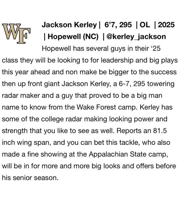 Thank You <a href="/sixstarfootball/">Six Star Football | PLUS+</a> for the mention! <a href="/coachBGentry/">Brandon Gentry</a> <a href="/hopewell_fb/">Hopewell High School Football</a> <a href="/Hold_2017/">David L. Harrison (The H.O.L.D Guy)</a>