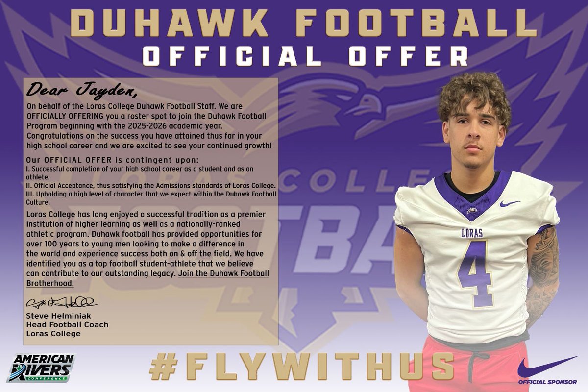 Rokkout_Jayyy4's tweet photo. blessed to recvie a offer from lora’s college 
@CoachHipp34 @CPdogsfootball https://t.co/pAkDJkgUVT