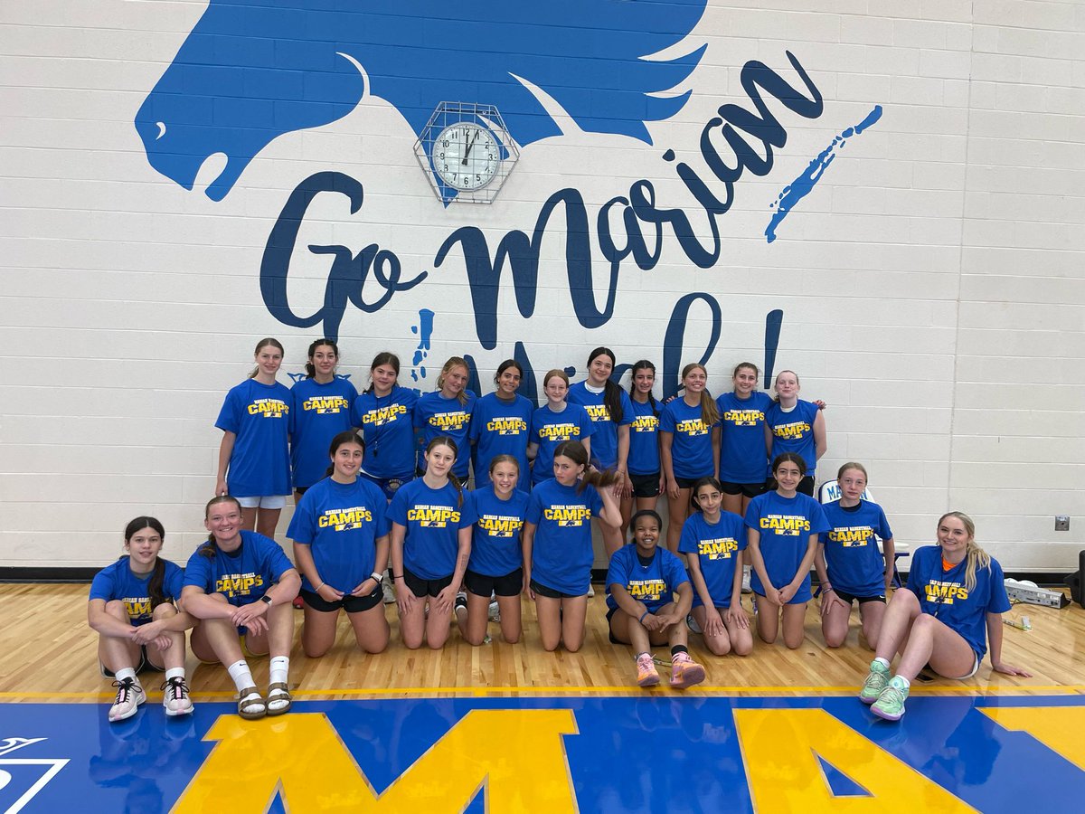 8th and 9th campers have been drilling and refining their game this week as they prepare for the high school stage! #KeepWorking #MarianStrong #FutureMustangs