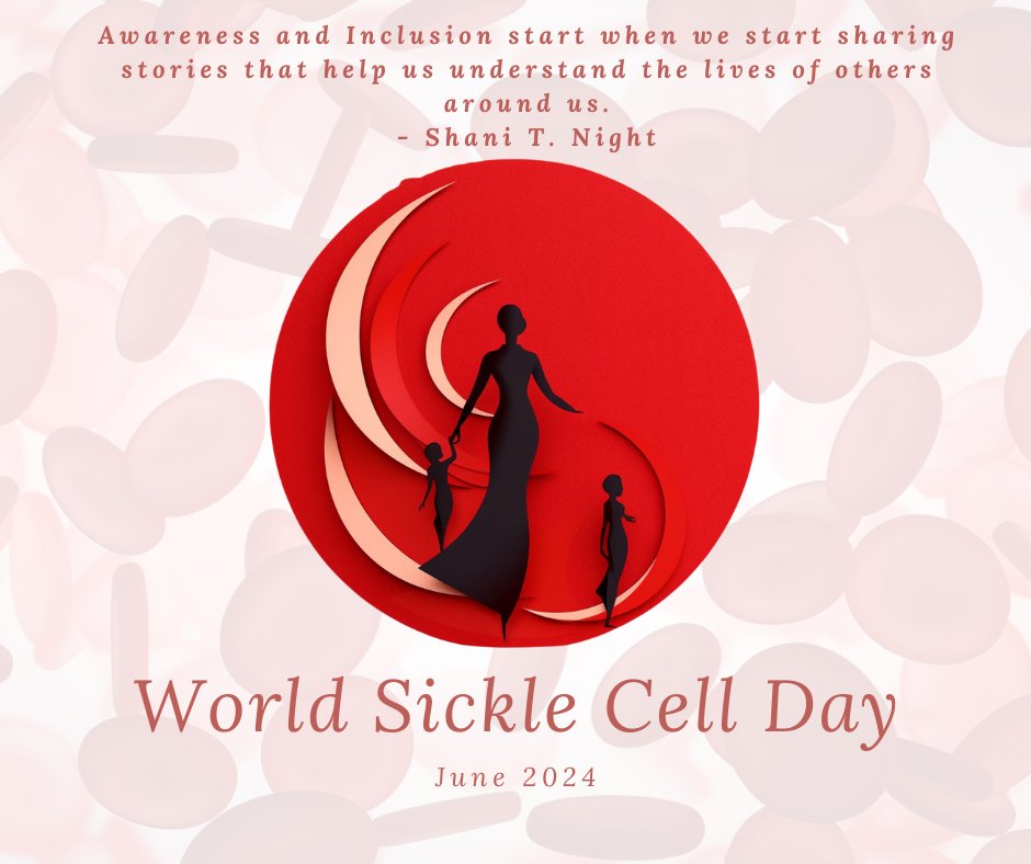 ShaniTNight's tweet photo. Today, we raise awareness and show our support for those living with sickle cell disease. It’s a day to educate, advocate, and celebrate the incredible strength and courage of individuals facing this condition. #WorldSickleCellDay #Courage #Empathy #SickleCellAwareness https://t.co/nbAC897uCA