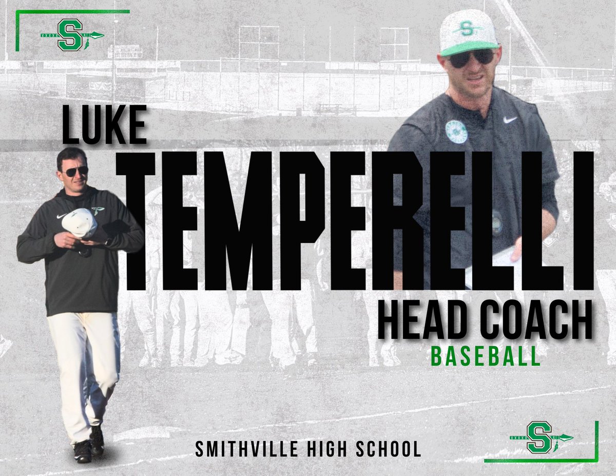 We are excited to announce Luke Temperelli as our next Head Baseball Coach here at Smithville High School! Luke has been an instrumental part of our program for over five years now and we can’t wait to see where he takes it! Congrats Luke! ⁦<a href="/Coach_Temp/">Luke Temperelli</a>⁩