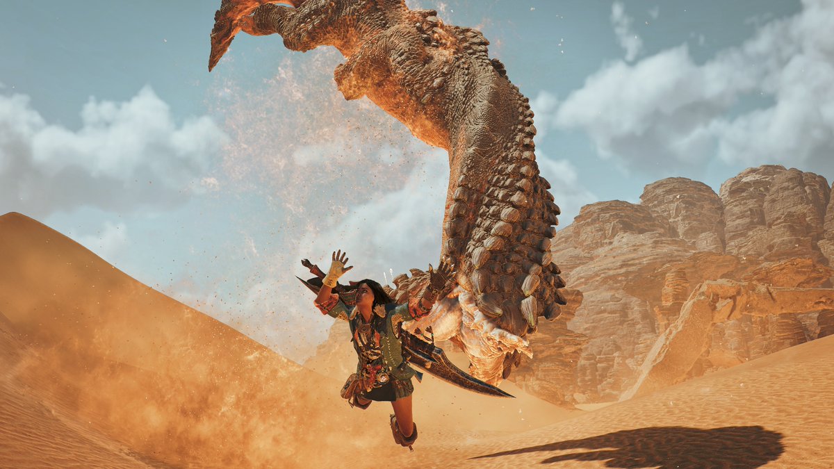PlayStation_jp's tweet photo. PS5®『モンスターハンターワイルズ』インタビュー！

“生きた世界”をテーマにしたフィールドやモンスターたちの行動設計、より���適なゲームプレイ、新システムなど、カプコンがどのように「モンスターハンター」シリーズを進化させるのかを語る！

詳しくはこちら⇒ https://t.co/ac9lQFUVpW

#MHWilds https://t.co/KwEvhmeJ9q