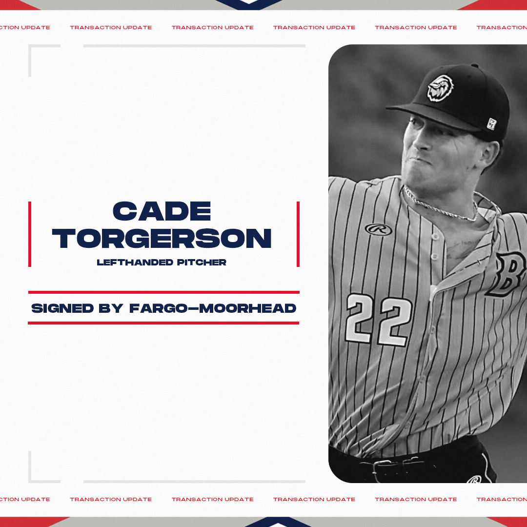 AA_Baseball's tweet photo. June 19 Transaction: @FMRedHawks signed LHP Cade Torgerson (@cadetorgy8).

Torgerson joins Fargo-Moorhead after playing collegiately for @jimmiebaseball_.

https://t.co/xugnTuYimq