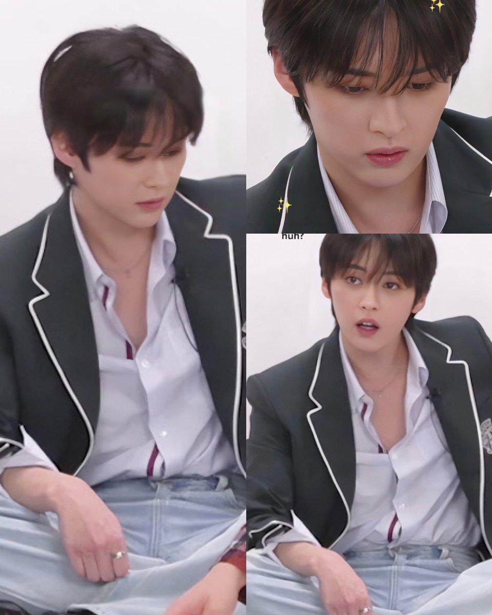 minluvsaurus's tweet image. LeeKnow in this suit leaving two buttons undone is doing things to me