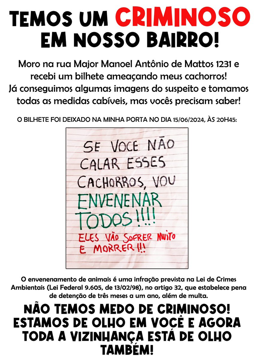 instadayane's tweet image. Vamos compartilhar e deixar o bilhete desse otário famoso? Isso aconteceu em São Carlos / SP.