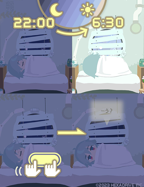 niconicoページ 🛌操作説明】 ニコは22:00から6:30の間は眠りにつきます。ですが、ニコ