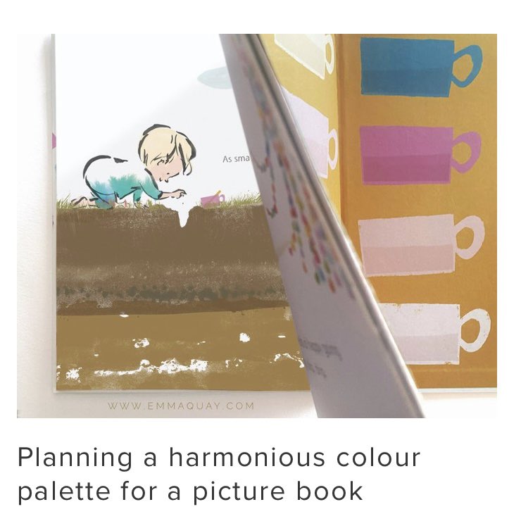Creating a palette from a few cups of colour, at emmaquay.com/blog/harmoniou…
#kidlitart #colourpalette #illustration
