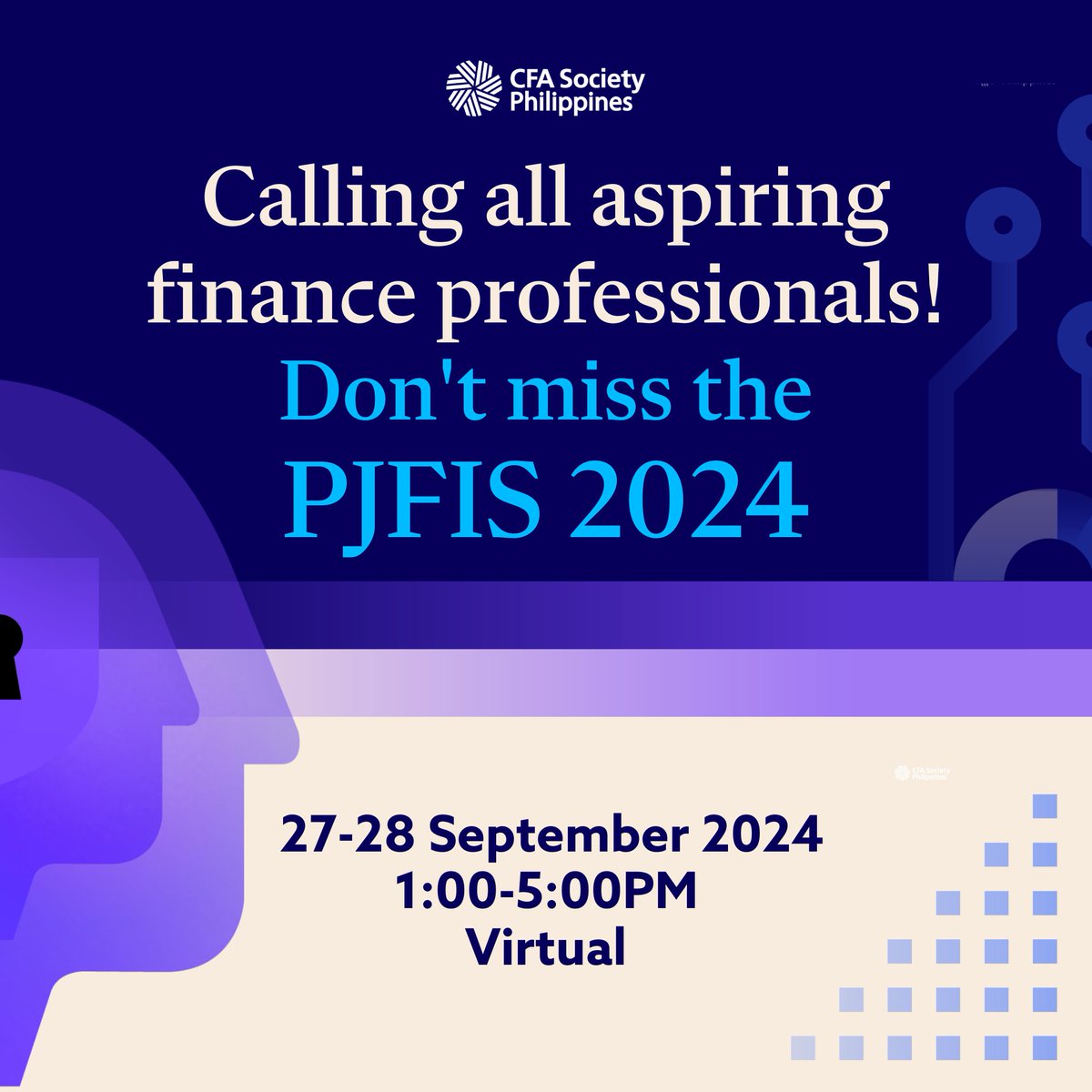 cfaphilippines's tweet photo. 🌟 Calling all aspiring finance professionals! Don't miss the Philippine Junior Finance and Investment Summit 2024. 

#CFASocietyPhilippines #PJFIS2024 https://t.co/nrrPdmwXP1