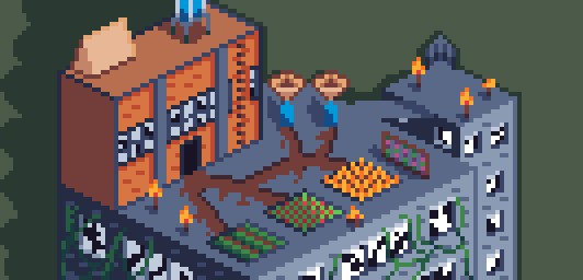 MaRPy_GDP's tweet photo. Post apocalyptic Roof Farm. 
#pixelart #aseprite https://t.co/AtbPR0XgN6