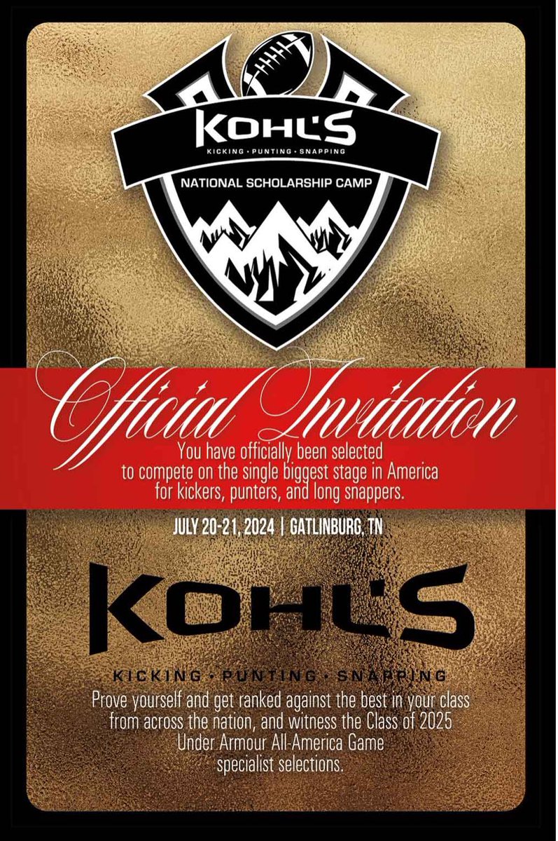Jonahwizer (@jonahwizer) on Twitter photo Thank you <a href="/KohlsKicking/">Kohl's Kicking Camps</a> for the invitation to the National Scholarship Camp!
<a href="/JamesWilhoit25/">James Wilhoit</a>
<a href="/MedleyAaron/">Aaron Medley</a> Thank you <a href="/KohlsKicking/">Kohl's Kicking Camps</a> for the invitation to the National Scholarship Camp!
<a href="/JamesWilhoit25/">James Wilhoit</a>
<a href="/MedleyAaron/">Aaron Medley</a>