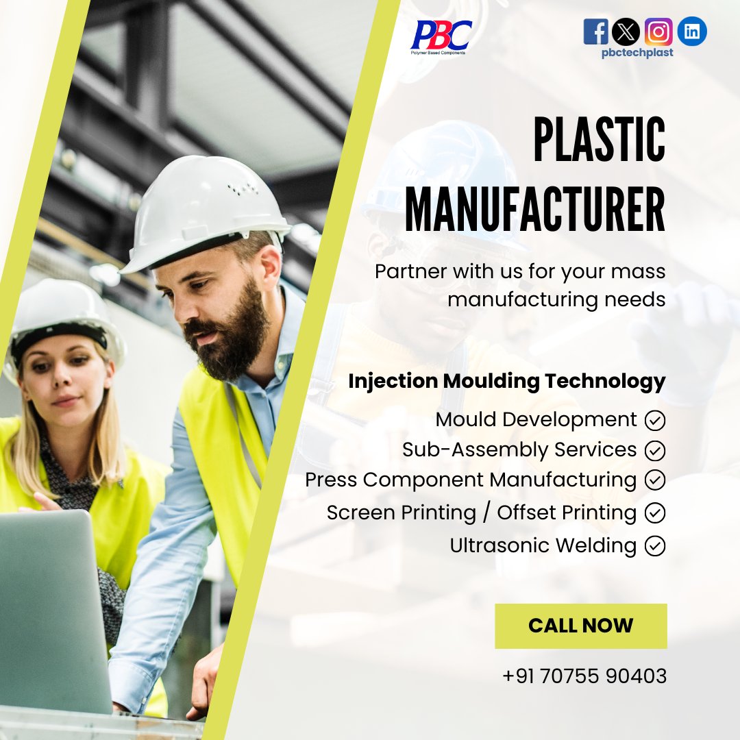 pbctechplast's tweet photo. Partner with us for mass manufacturing needs.

Contact us now at sales@pbctechplast.com

#pbctechplast #injectionmolding #manufacturing #plasticmanufacturer #blog #foodcontainers #automobilecomponents #fancomponents #ceilingfancanopy #bottleholder https://t.co/yianZaRB8D
