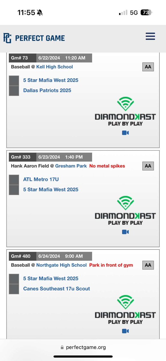 LTLindsay2025's tweet photo. My schedule for Georgia next week. I am playing for 5 Star Mafia West 2025 https://t.co/t8nDC6oQXx
