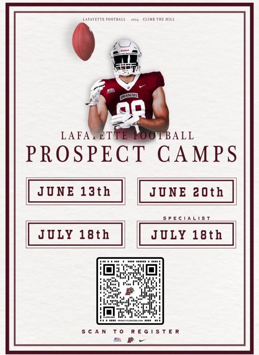 I will be attending <a href="/LafColFootball/">Lafayette Football</a> tomorrow! <a href="/CoachSeumalo/">Andrew Seumalo</a> <a href="/Coach_Noll/">Tyler Noll</a> <a href="/CoachTJD/">TJ DiMuzio</a> <a href="/CoachSejour/">Jeff Sejour 🇭🇹</a> <a href="/CoachTJD/">TJ DiMuzio</a> <a href="/CoachRoeder/">Ryan Roeder</a> <a href="/coachjallday6/">Coach A. Johnson</a> <a href="/CoachKBaumann/">Kevin Baumann</a> <a href="/Coach__Trox/">John Troxell</a>
