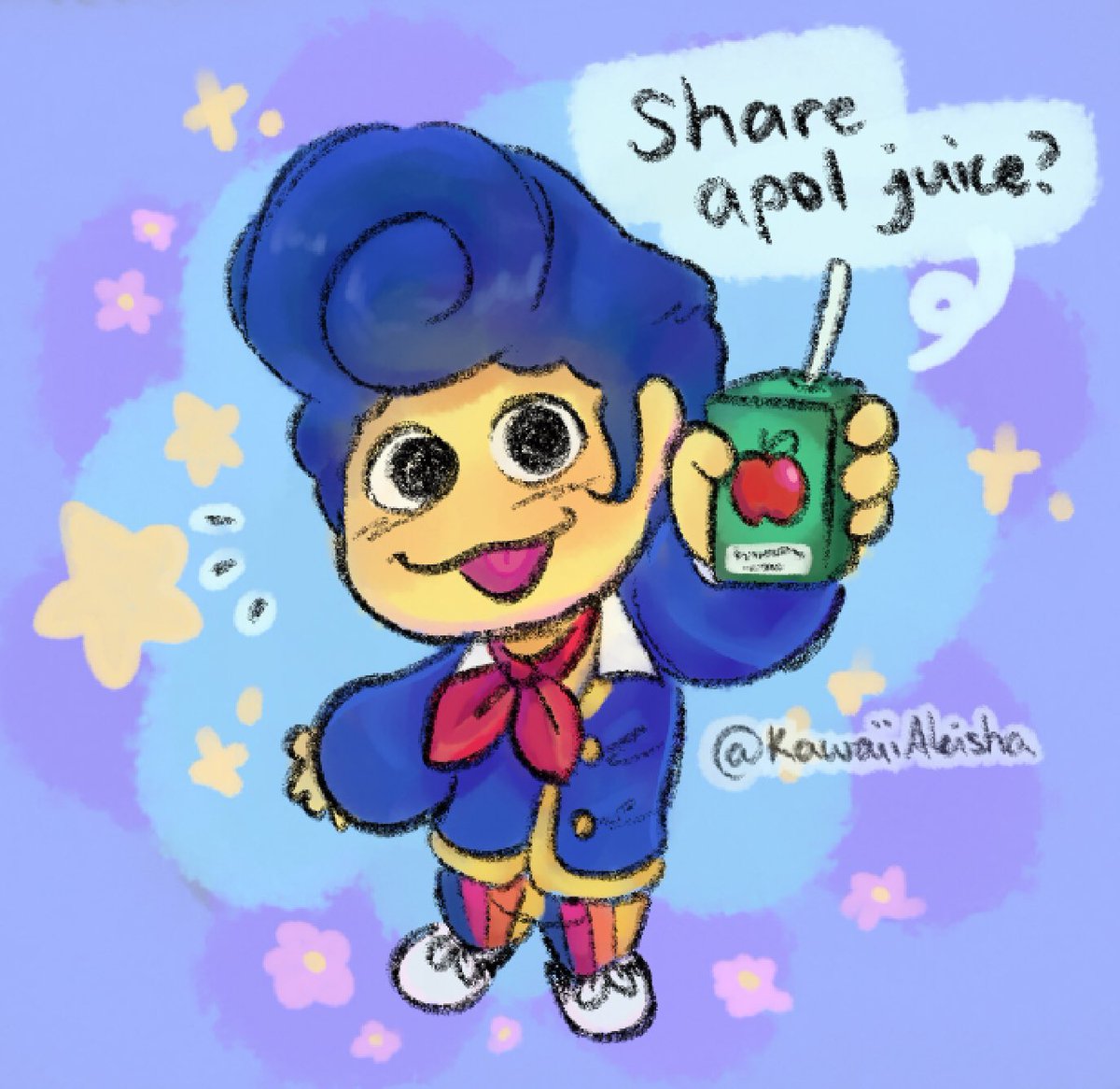 KawaiiAleisha's tweet image. WAIT!! Do you want some apple juice? 🧃 

.
.
.
#welcomehome #welcomehomefanart #wallydarling #welcomehomewally