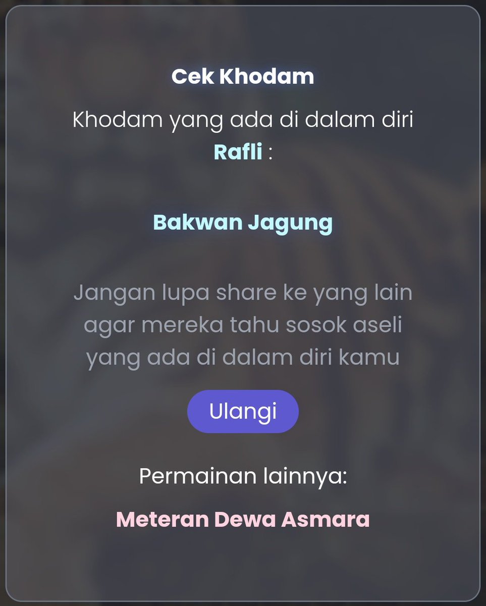 ju23638's tweet photo. Pantes dicari terus, ternyata favorit nya pada bakwan 👻

Cek khodam mu disini : https://t.co/RHdYVlBhhR https://t.co/ssmgQZz1aP