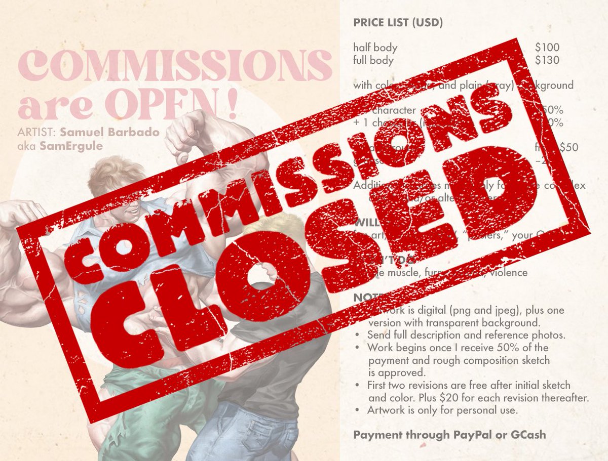 COMMISSIONS CLOSED