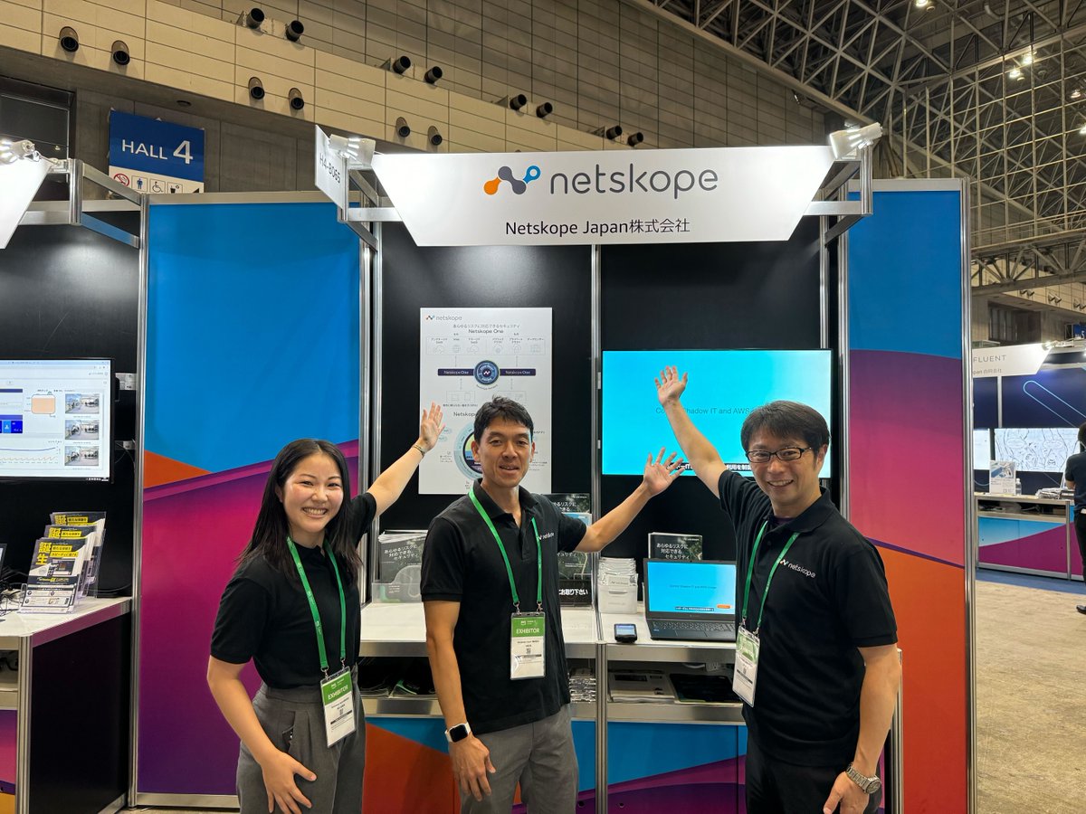 NetskopeJapan's tweet photo. Netskope は、 本日と明日開催のAWS Summit Japanに参加しています。#Netskope の展示ブースにぜひお立ち寄りください！ 
#AWSSummit https://t.co/CwXmEyVqkY