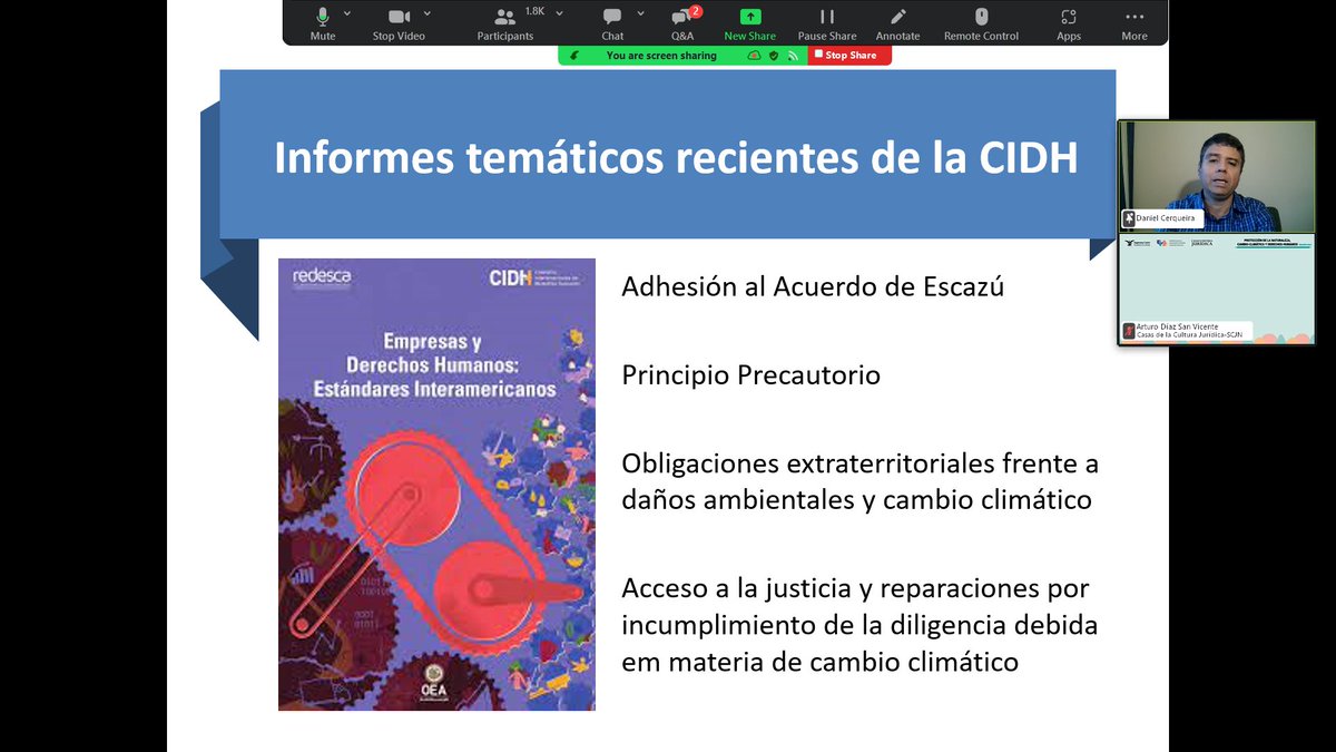 Hoy tuve el gusto de participar como ponente en una edición más del Diplomado "Protección de la naturaleza, cambio climático y derechos humanos”, organizado por la <a href="/ddhh_scjn/">Unidad General de Conocimiento Científico y DDHH</a>. Muchas gracias a <a href="/alexcarrillob/">Jorge Alejandro Carrillo Bañuelos</a> y a <a href="/RabasaLa/">Alejandra Rabasa</a> por la invitación!