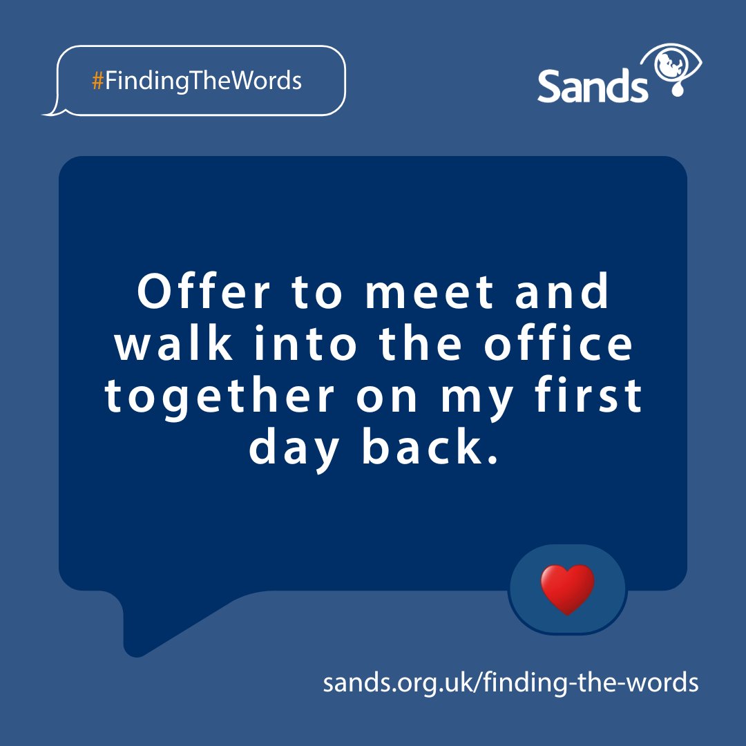 SandsUK's tweet photo. What can you do to help a bereaved colleague returning to work? Small gestures of support can make all the difference to their experience. 

Here are some tips from our community 💙🧡 

➡️ https://t.co/ZgvAqE5CXX 

#FindingTheWords #BabyLoss #PregnancyLoss https://t.co/a0YyG5wVt6