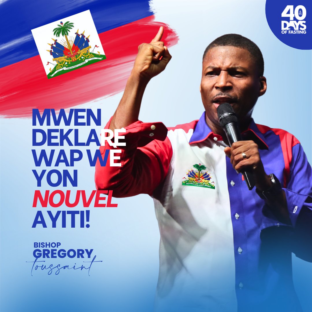GTCreole's tweet photo. Haïti pap peri o non de jezi! 🔥🇭🇹

#priyèpouayiti #40joursdejeune #shekinahfm #GregoryToussaint https://t.co/Bs63L0LPmA