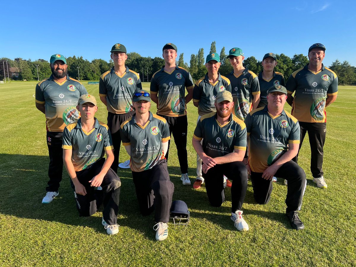 Cracking effort against a strong and friendly <a href="/mersthammagics/">Merstham Cricket Club 🏏💫</a> T20 side. Good team batting saw us post 158, followed up by a great performance in the field. Ward Jr’s swinging yorkers, Nurse Jr’s double wicket maiden and a blinding catch from Nurse Sr saw us home by 40 runs. 👏🏻
