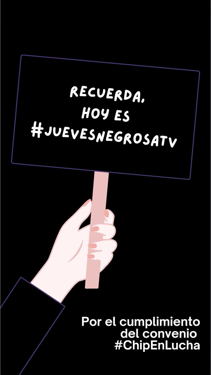 Otro jueves negro para exigir el cumplimiento del convenio. <a href="/henneomedia/">henneo</a> se enriquece a costa de quitale derechos a los trabajadores. Con la connivencia de <a href="/CARTV_/">CARTV</a> #juevesnegrosatv #chipenlucha.