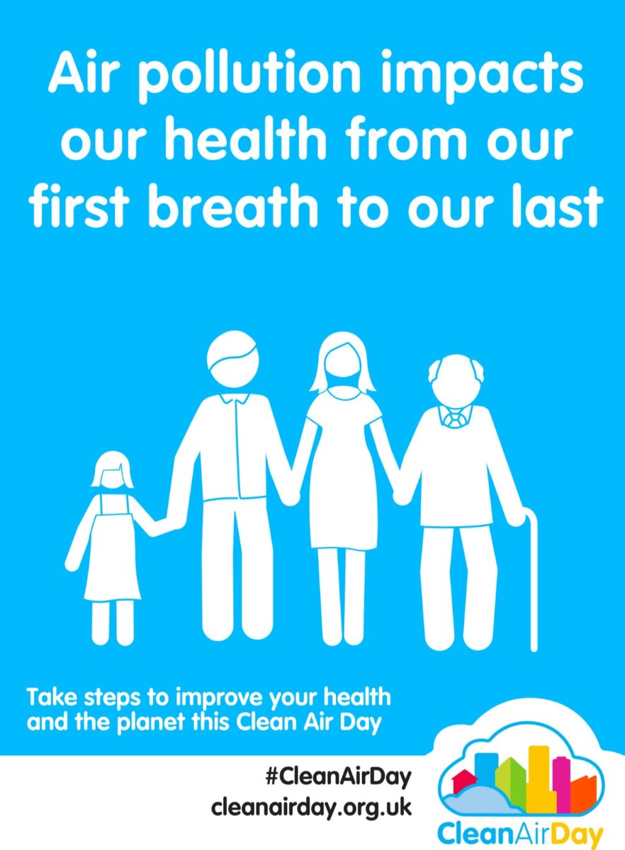 PharmDeclares's tweet photo. It's Clean Air Day!
Air pollution has a head to toe effect on our bodies but #CleanAirIsHealthCare
๐ถโโ๏ธWalking
๐ดCycling
๐ Taking public transport
Taking action even just one day a week can make a real difference to air quality and your health. https://t.co/0I1vIvePsk