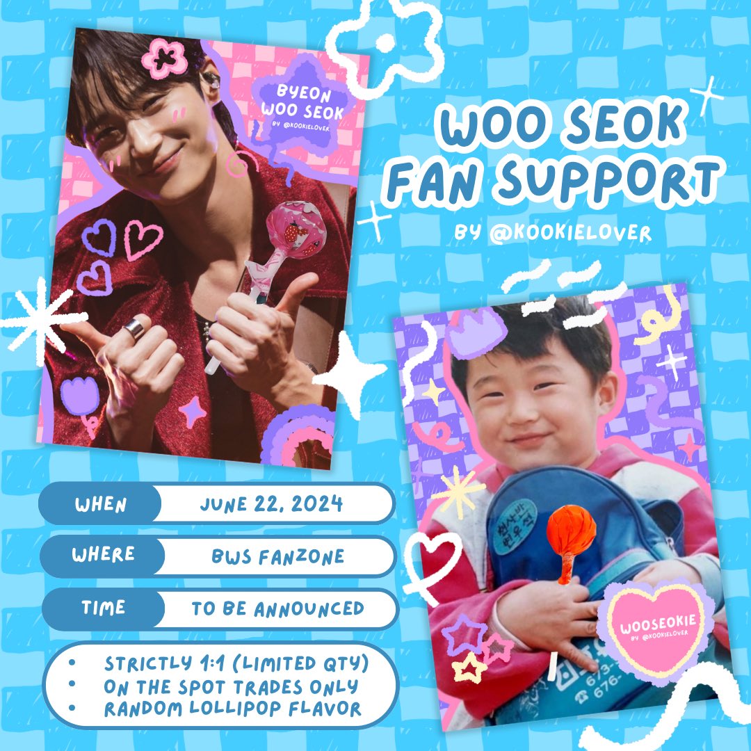 9294mail's tweet photo. ︶꒦꒷SUMMER LETTER IN MANILA꒷꒦︶
˗ˏˋ byeon wooseok fan support by @K00KIEL0VER ˎˊ˗

𖦹° like and rt to spread
𖦹° strictly 1:1 (limited qty)
𖦹° on the spot trades only
𖦹° random design &amp; lollipop flavor

⋆｡𐙚 designed by @9294mail

#BYEONWOOSEOKinMANILA https://t.co/DmnBsHwZbg