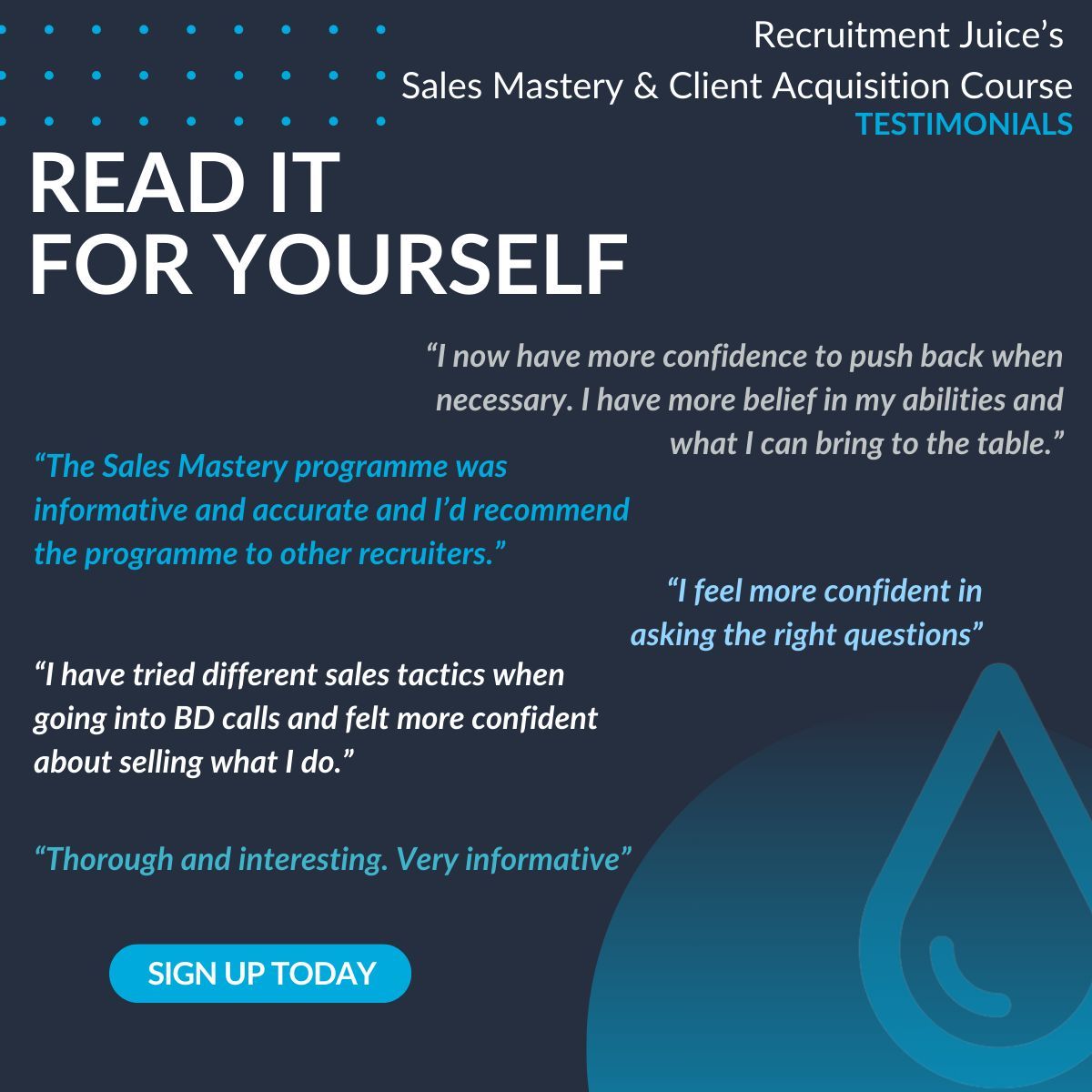 Are you missing out on one of the most beneficial sales &amp; business development courses?! Our learners think so... buff.ly/4b2KrAe 

#reviews #benefits #progression #juice #business