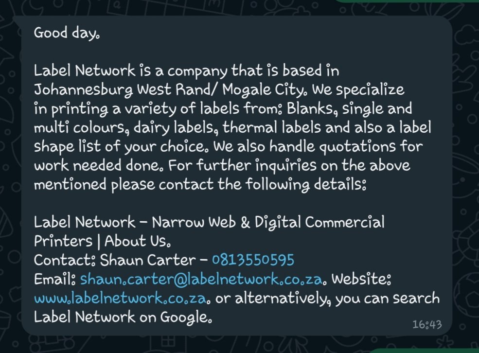 just_blaza's tweet image. Good day guys if anyone or maybe someone you might know of is looking for labels to be printed for them or a company kindly please share this information with them thank you in advance.