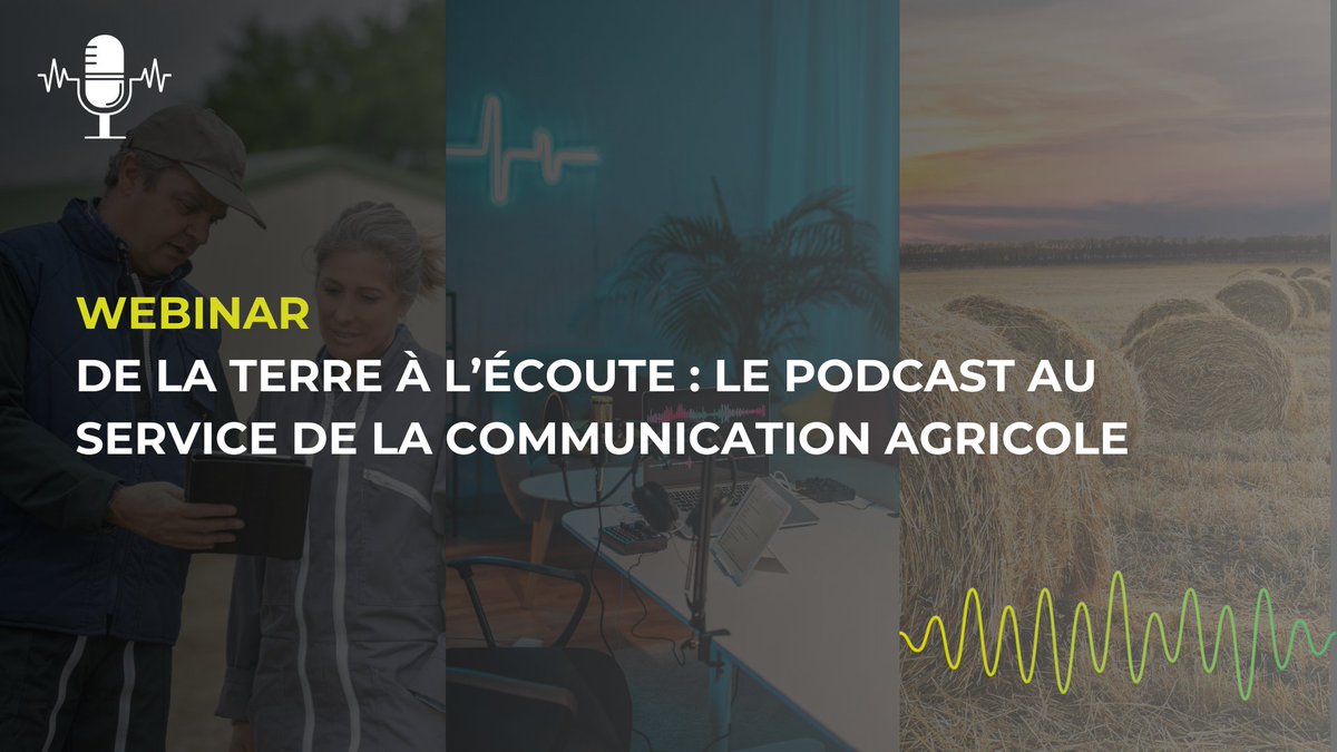#WEBINAR | Le live arrive ! 📹

🎧 Rejoignez-nous le jeudi 27 juin à 16h30 pour notre live "De la terre à l'écoute : le podcast au service de la communication agricole".

😉Inscrivez-vous 👉🏻bit.ly/4bQfI9x

#live #com #podcast #audio #agriculture #clients