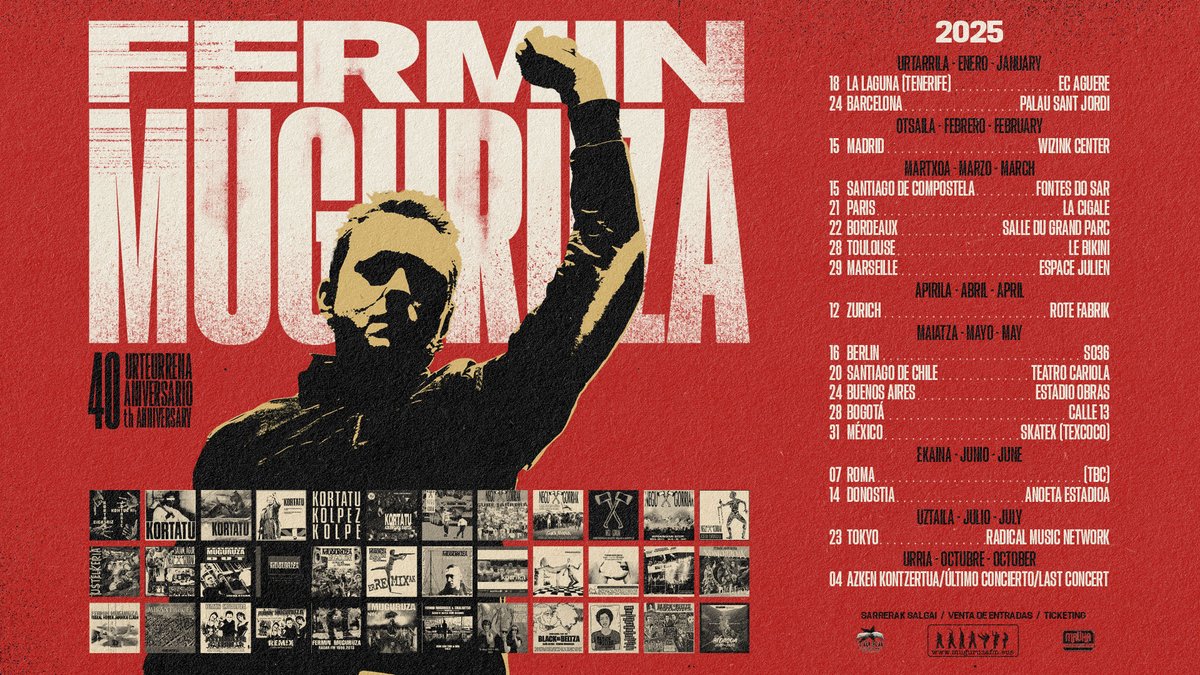 muguruzafm's tweet image. Bira mundiala! 
-Donostirako sarrerak igande honetan goizeko 9:00tan/ Entradas para Donostia, este domingo a las 9:00:  
muguruzafm.eus
-Beste datetarako sarrerak ekainak 25, asteartea 9:00tan/ Entradas a la venta para el resto de conciertos: martes 25 junio a las 9:00