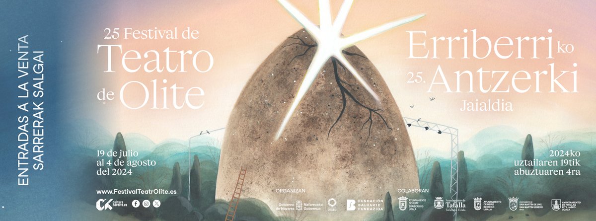 🎟️Ya están a la venta en Baluarte las entradas para el Festival de Teatro de Olite⬇️

🔗baluarte.com/es/actualidad/…

🎟️Baluarten salgai daude Erriberriko 25. Antzerki Jaialdirako sarrerak⬇️

🔗baluarte.com/eu/actualidad/…

<a href="/cultura_na/">Cultura - Kultura</a> <a href="/oliteinfo/">Olite Info</a> <a href="/Turismolite/">Turismo Olite</a> <a href="/MariaGoiricelay/">María Goiricelaya</a> <a href="/AnePikaza/">Ane Pikaza</a>