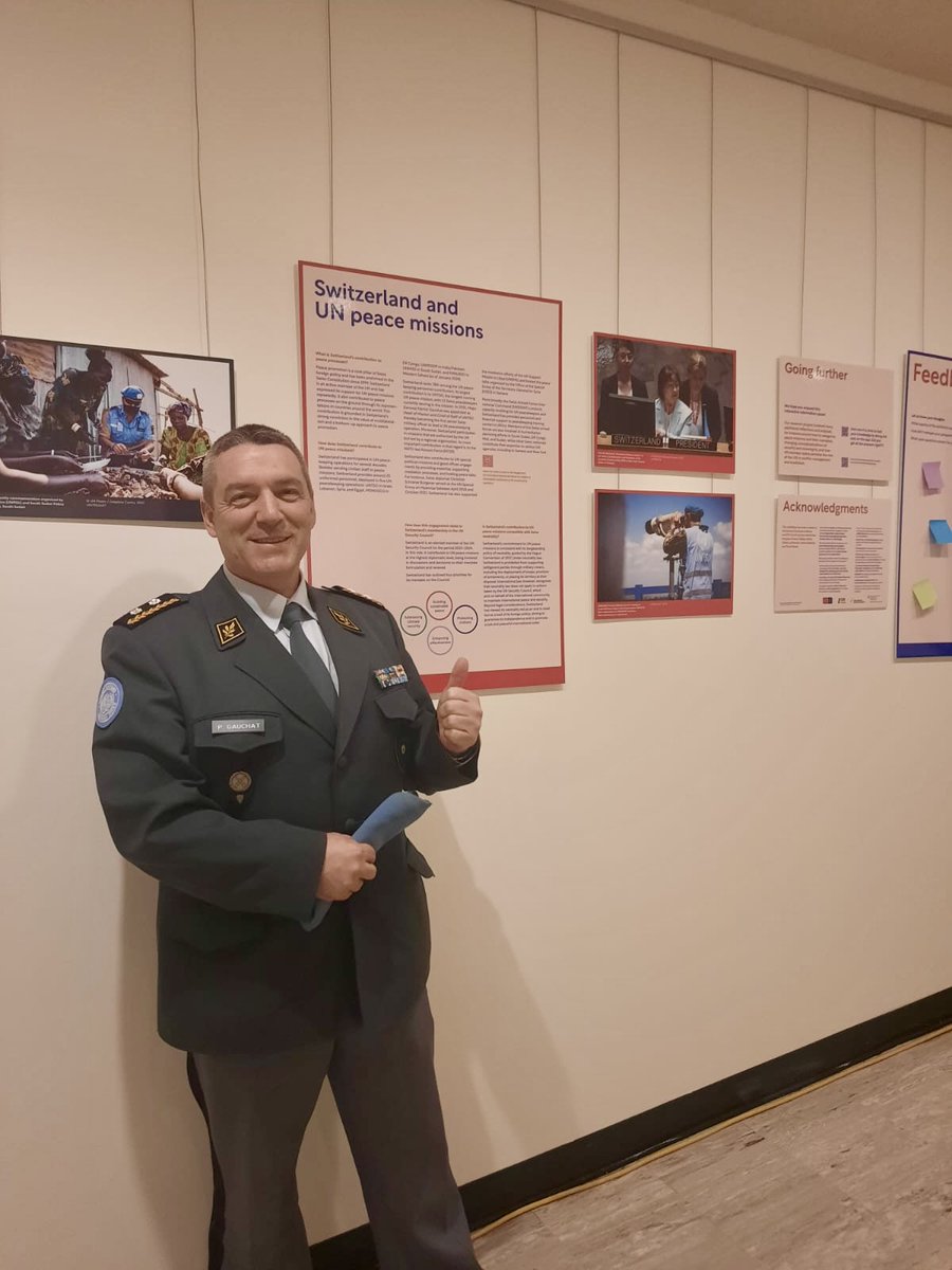 🏙🇺🇳 Last month, Maj. Gen. Patrick Gauchat visited our exhibition on UN Peace Missions at the UNHQ in New York while attending a high-level peacekeeping symposium on the occasion of the International Day of UN Peacekeeping.