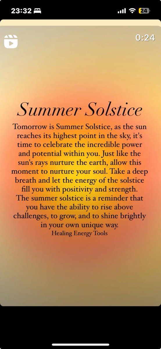 Half way through.
Charge up your crystals, get your essential oils and watch the sun rise