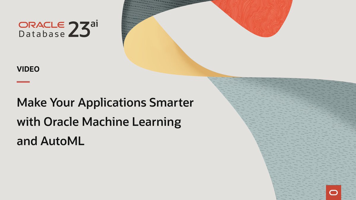 saurabhsgrsinha's tweet image. Watch @MarcosArancibia from @OracleDatabase product management talk about using Oracle #MachineLearning and #AutoML to enhance applications. social.ora.cl/6010gzrIj