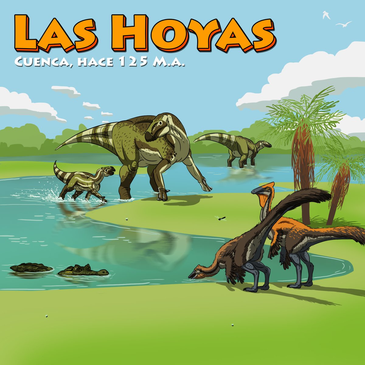 La fauna vertebrada de Las Hoyas (Cuenca, hace 125 Ma) 🐊🐦🦖

¿Quieres conocer el ecosistema de este yacimiento conquense, donde dinosaurios, pterosaurios, cocodrilos y las primeras aves convivían?

¡Dentro hilo! ⬇️

#castillalamancha #jurassicjune #paleontologia