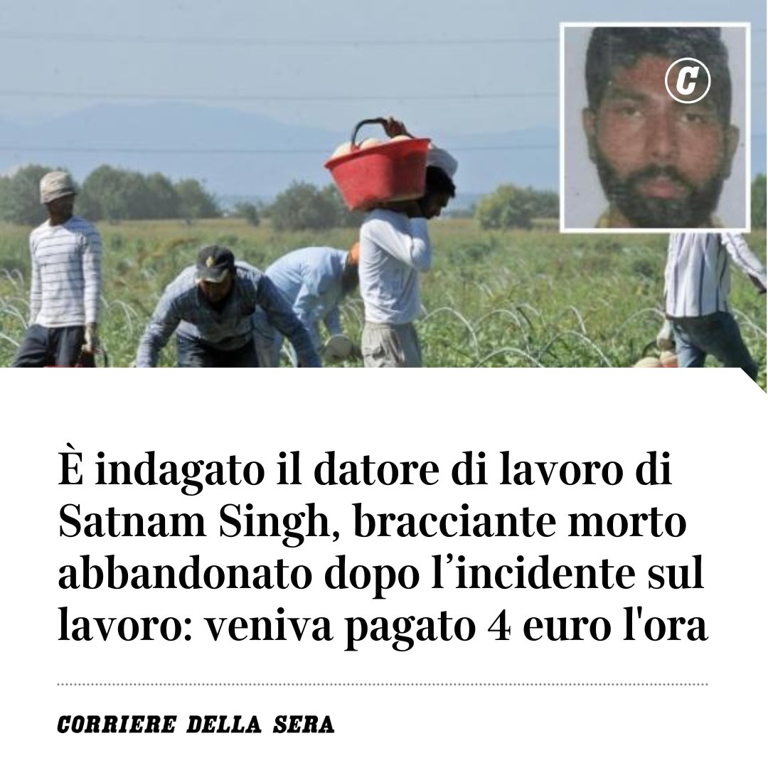 Latina, Antonello Lovato indagato per la morte del bracciante: veniva pagato 4 euro all’ora, abbandonato dopo un incidente sul lavoro trib.al/IYROqqN