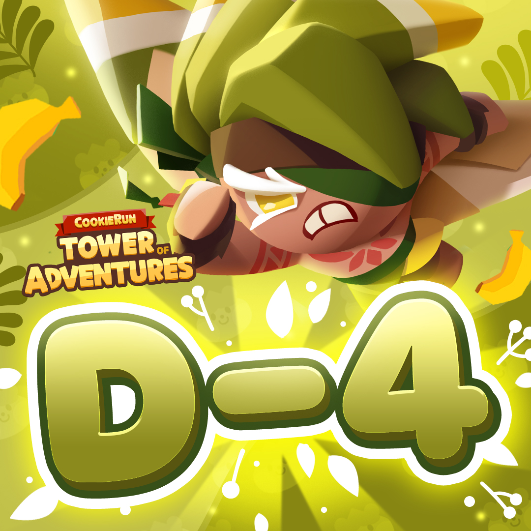 CookieRunTOA's tweet photo. Only 4 more days! 😱
RT if you wanna get Plantain Cookie on launch day🍌

Pre-register🍌 https://t.co/mHEq8GvzZE https://t.co/Bt8wJvNba2