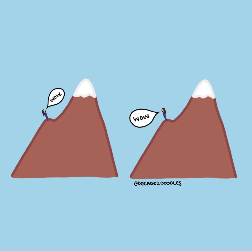 Cuanto te abrumes por todo lo que te queda por recorrer, mira atrás y felicítate por todo lo que has recorrido ya.

Quizá no estás donde quieres, pero tampoco estás donde estabas hace unos meses.