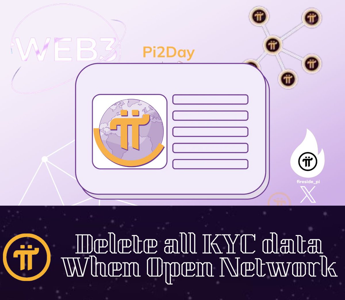 🔥@PiCoreTeam 📢 Pioneers! 🚀 ✓#PiNetwork will delete all user data that  has passed KYC when Pi Open Network. 👉To ensure human privacy when  participating in the Pi Network, you must verify your