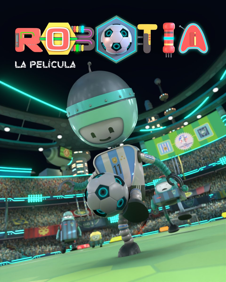 cinepolisarg's tweet photo. ¡Hoy celebramos el Día de la Bandera y apoyamos a nuestra selección en el primer partido de la Copa América! 🇦🇷⚽️ Bibi y Alex de #ROBOTIA - La película ya están listos con la camiseta albiceleste. ¿Y vos? 

Estreno 29 de agosto en #Cinepolis https://t.co/JGIBrTQXc2