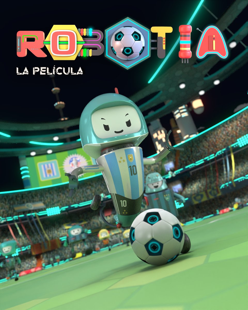 cinepolisarg's tweet photo. ¡Hoy celebramos el Día de la Bandera y apoyamos a nuestra selección en el primer partido de la Copa América! 🇦🇷⚽️ Bibi y Alex de #ROBOTIA - La película ya están listos con la camiseta albiceleste. ¿Y vos? 

Estreno 29 de agosto en #Cinepolis https://t.co/JGIBrTQXc2