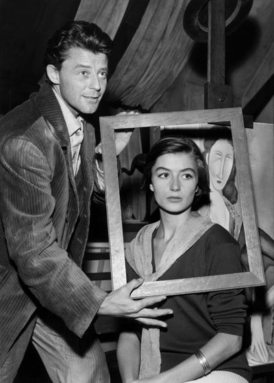 suzu1arbre's tweet image. #RIP #AnoukAimée
 
｢モンパルナスの灯｣(&apos;58ジャック・ベッケル監督)で、画家アメデオ・モディリアーニの恋人ジャンヌ・エビュテルヌを演じたアヌーク・エーメ。モディリアーニの親友だった画家 藤田嗣治や主演俳優ジェラール・フィリップと一緒に写っている📸