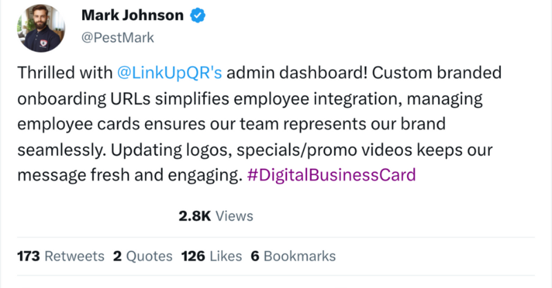 philliptsegura's tweet photo. I'm blown away by how @LinkupQR is helping professionals &amp; enterprises boost their connections and growth. Your success stories fuel the passion to innovate!

Thank you for choosing LinkupQR as your digital business card. 🌟

📲 Create your card today: https://t.co/U7mMireMbR